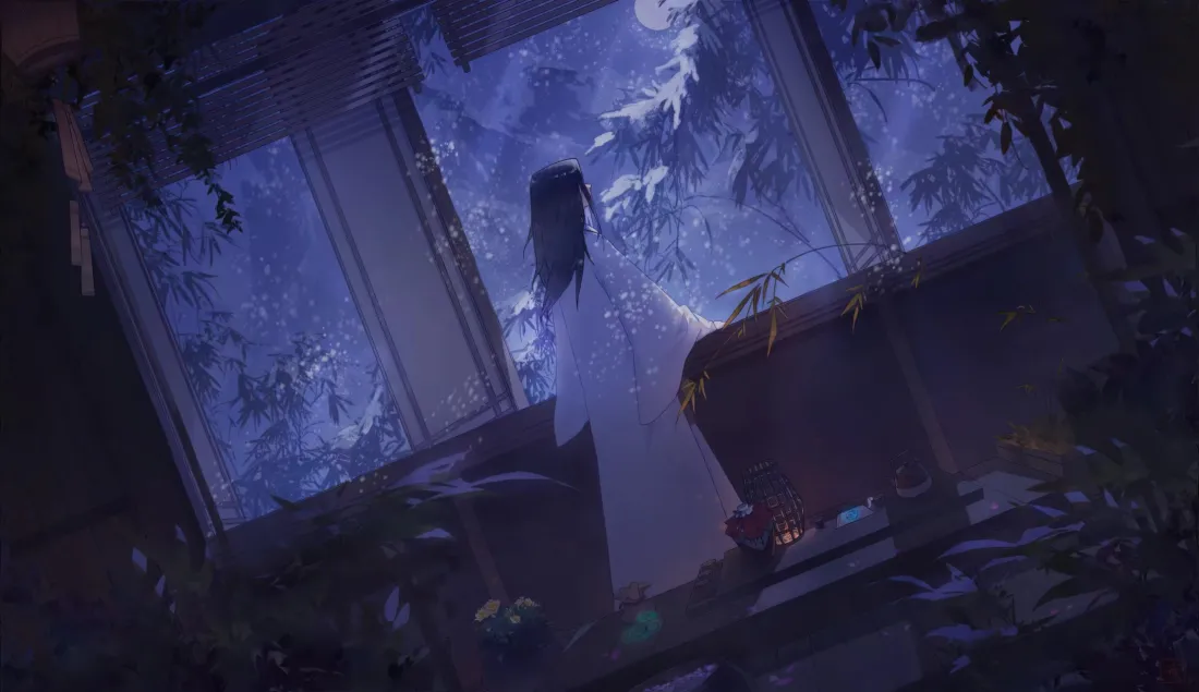 2k神秘女子壁纸｜暗黑背景图片 - 梦幻场景「哲风壁纸」