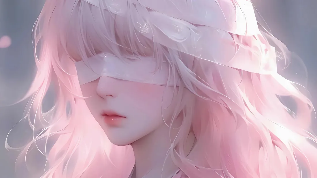 2k粉色少女壁纸｜美女背景图片 - 梦幻风「哲风壁纸」