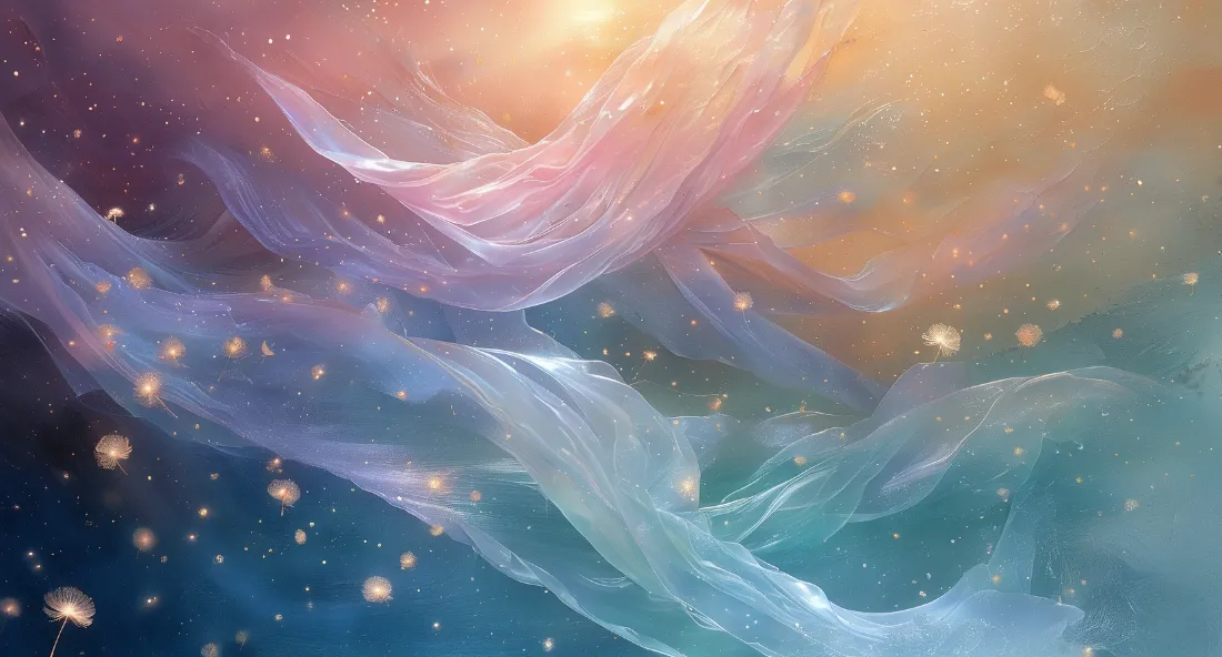2k梦幻艺术背景图片 - 流动彩绸星空「哲风壁纸」
