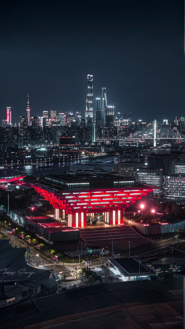 上海夜景手机壁纸｜城市璀璨背景图片 - 绚丽灯火「哲风壁纸」