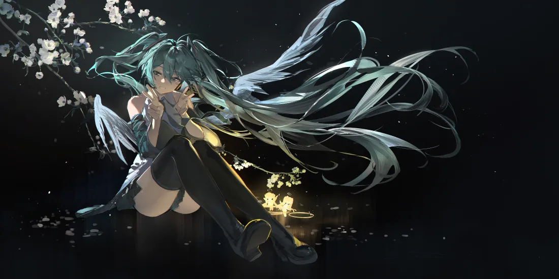5k初音少女壁纸｜梦幻背景图片 - 唯美呈现「哲风壁纸」