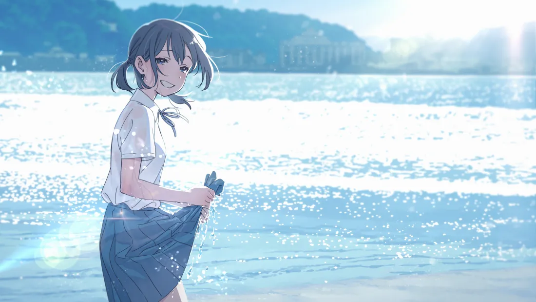 6kjk少女动漫壁纸｜海边二次元背景图片 - 唯美风「哲风壁纸」