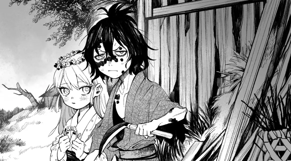 3k鬼灭之刃壁纸｜角色背景图片 - 苦命兄妹堕姬妓夫太郎「哲风壁纸」