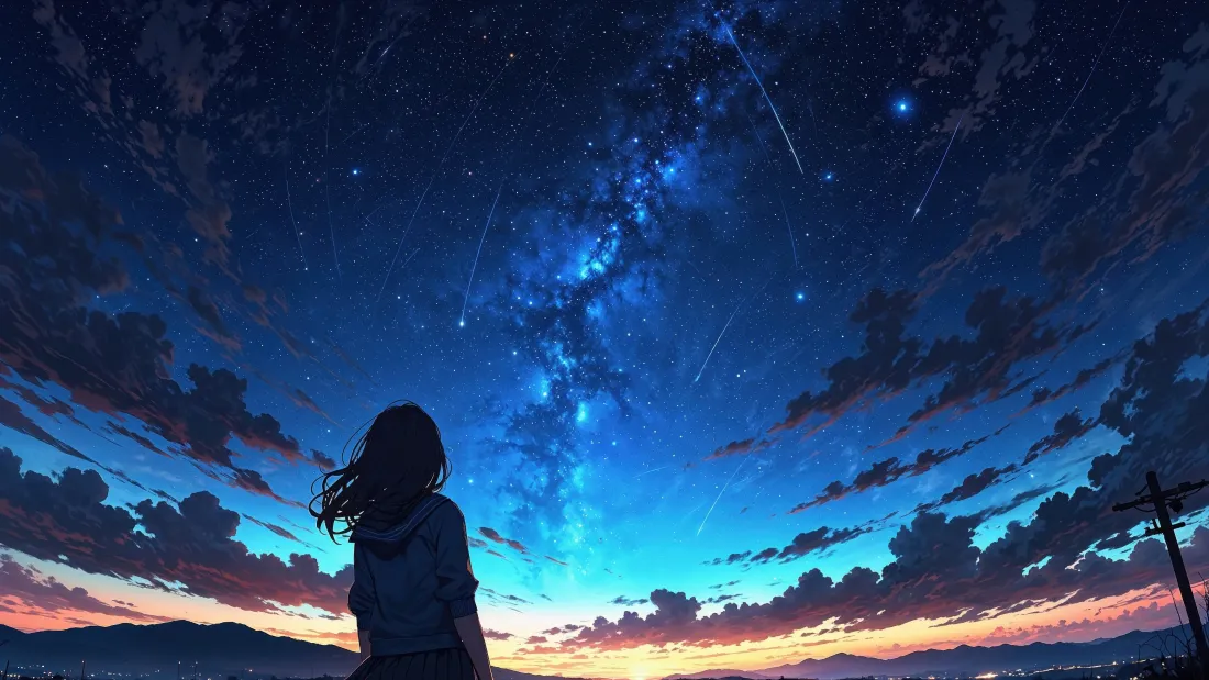 4k少女壁纸｜星空背景图片 - 动漫二次元「哲风壁纸」