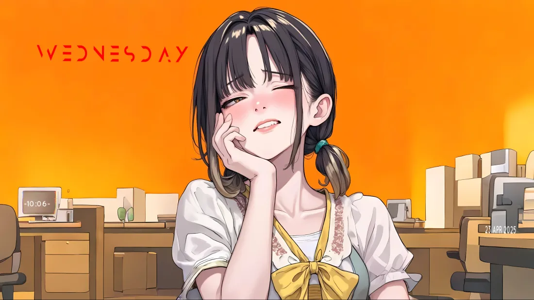 3k双马尾少女壁纸｜教室背景图片 - Wednesday「哲风壁纸」