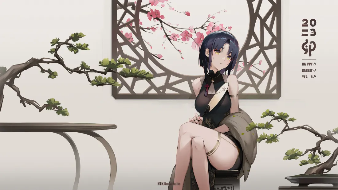 3k和服少女壁纸｜早春樱花背景图片 - 二次元「哲风壁纸」