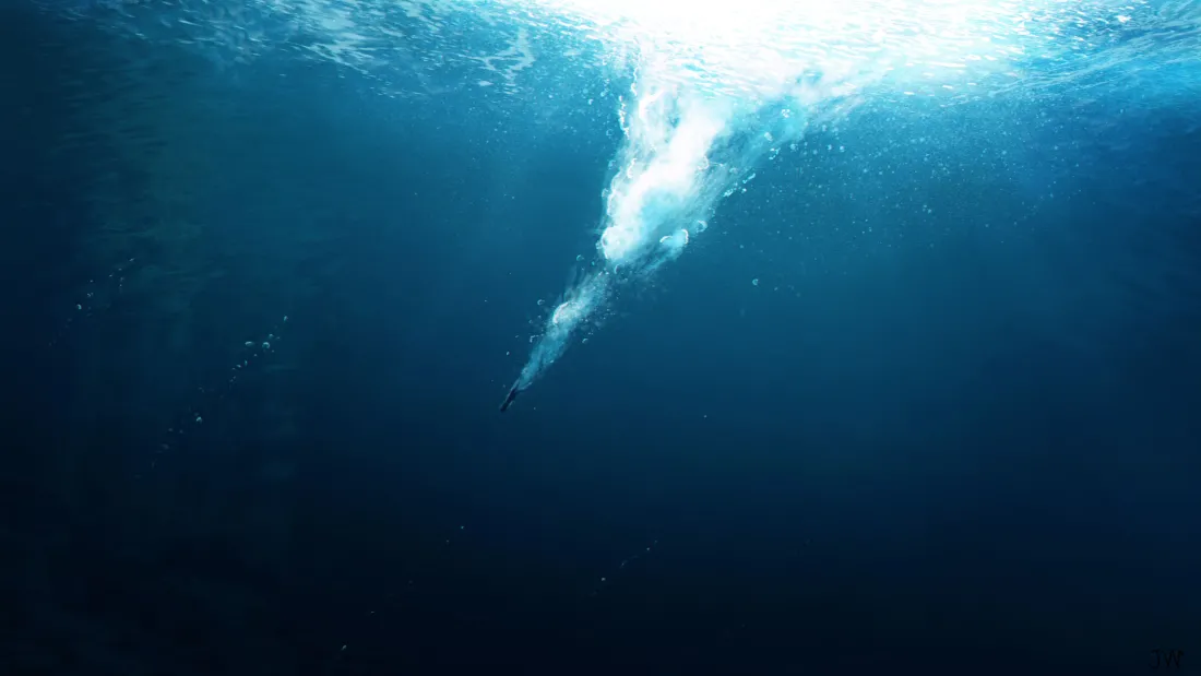 4k幽蓝深海壁纸｜梦幻光影背景图片 - 深海「哲风壁纸」