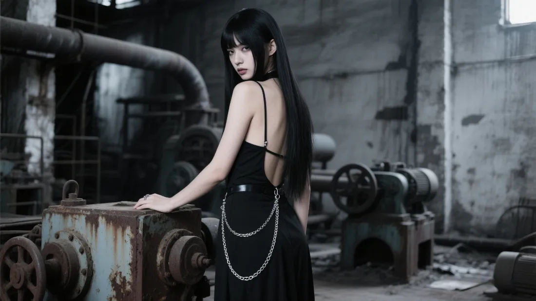 2k张婧仪暗黑御姐壁纸｜工业风背景图片 - 写真「哲风壁纸」