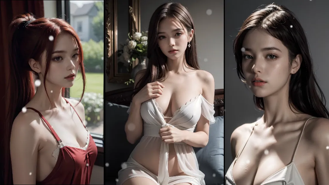 2k性感美女壁纸｜三联背景图片 - 魅力写真「哲风壁纸」