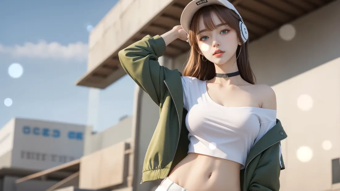 2k活力少女壁纸｜户外背景图片 - 运动风写真「哲风壁纸」