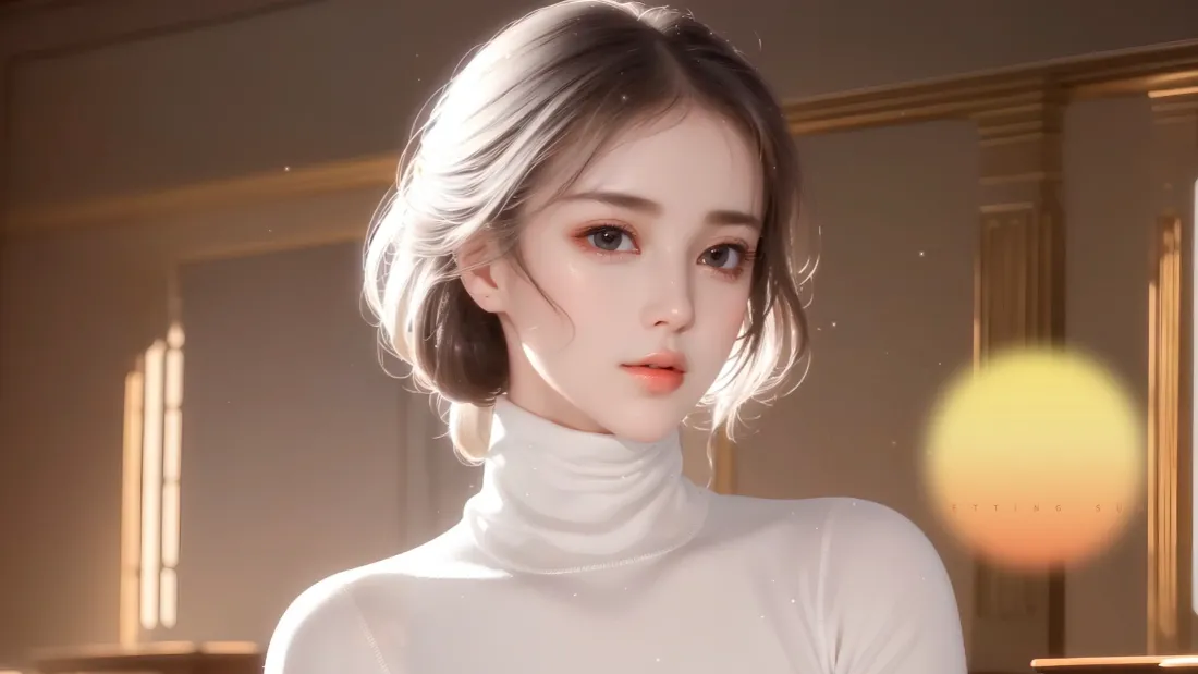 2k暖光美女肖像壁纸｜温柔氛围背景图片 - 高清「哲风壁纸」