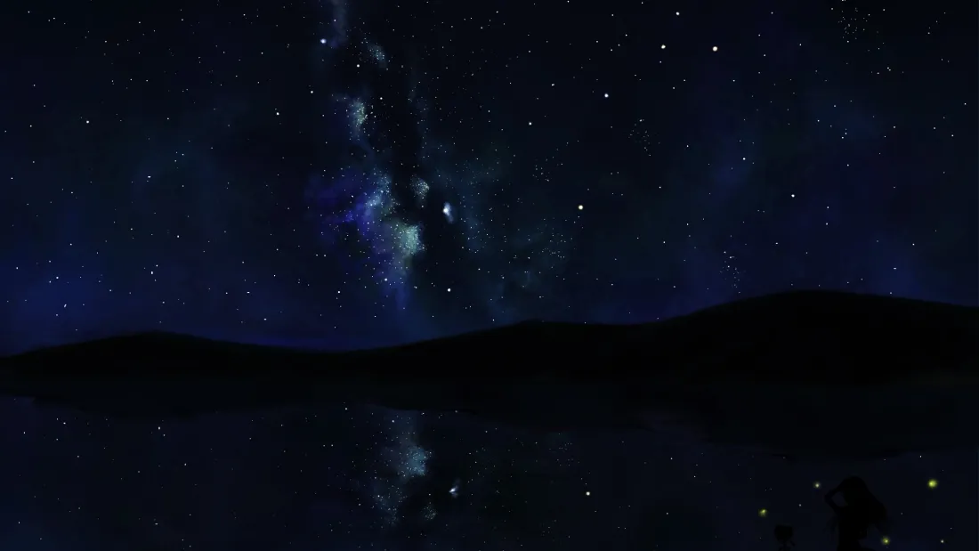 2k星空壁纸｜湖面倒影背景图片 - 璀璨夜景「哲风壁纸」