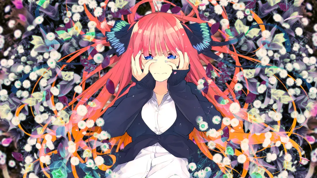 3k(中野二乃壁纸｜五等分背景图片 - 蝴蝶花海)「哲风壁纸」