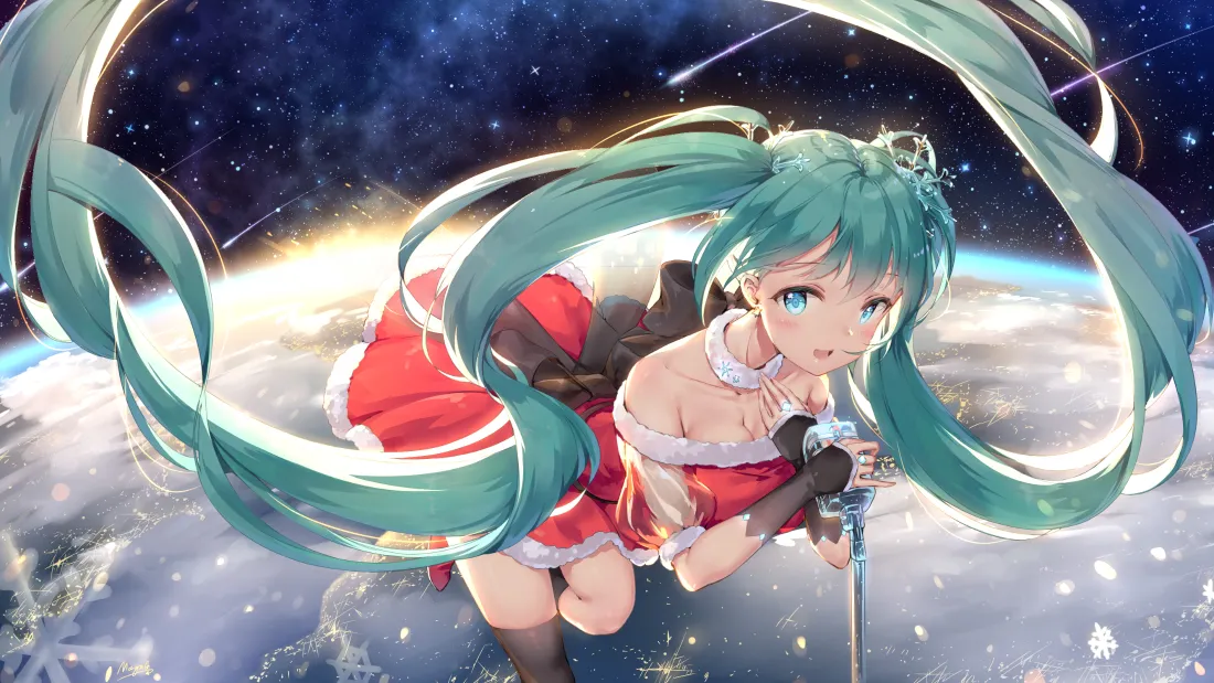 3k初音未来壁纸｜星空背景图片 - 虚拟歌姬「哲风壁纸」
