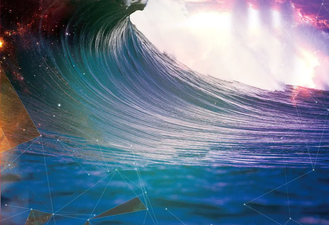 3k奇幻海浪壁纸｜星空背景图片 - 梦幻海洋「哲风壁纸」