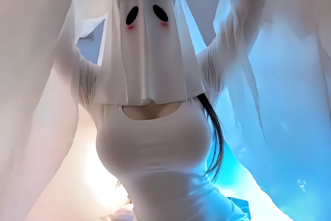 8k幽灵娘cos壁纸｜神秘背景图片 - 暗黑角色「哲风壁纸」