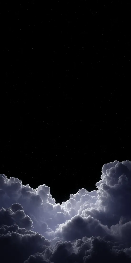 夜幕白云手机壁纸｜光影背景图片 - 夜空云景「哲风壁纸」