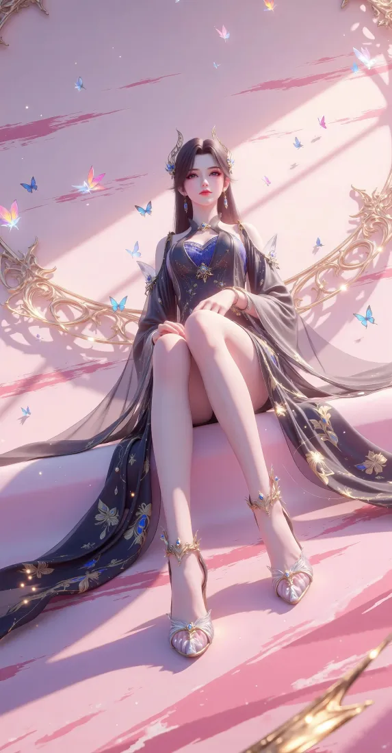 古风美女手机壁纸｜粉色背景图片 - 仙侠插画「哲风壁纸」