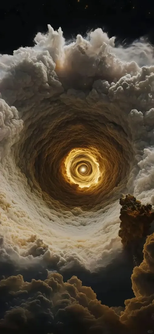 奇幻漩涡手机壁纸｜金色光芒背景图片 - 宇宙星空「哲风壁纸」