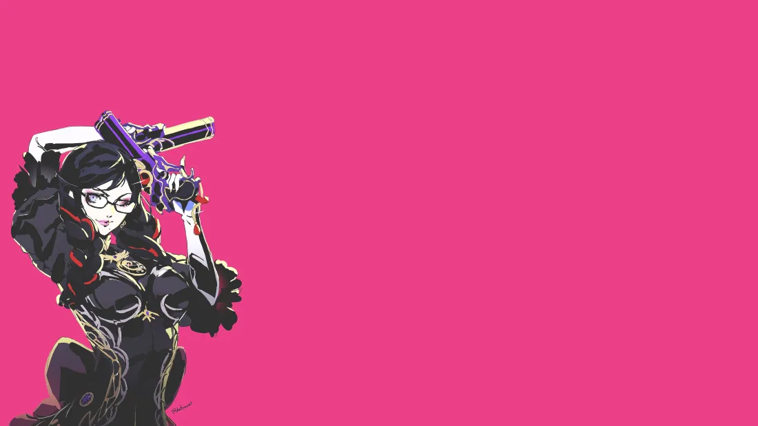 4k贝优妮塔壁纸｜粉红色背景图片 - 猎天使魔女「哲风壁纸」