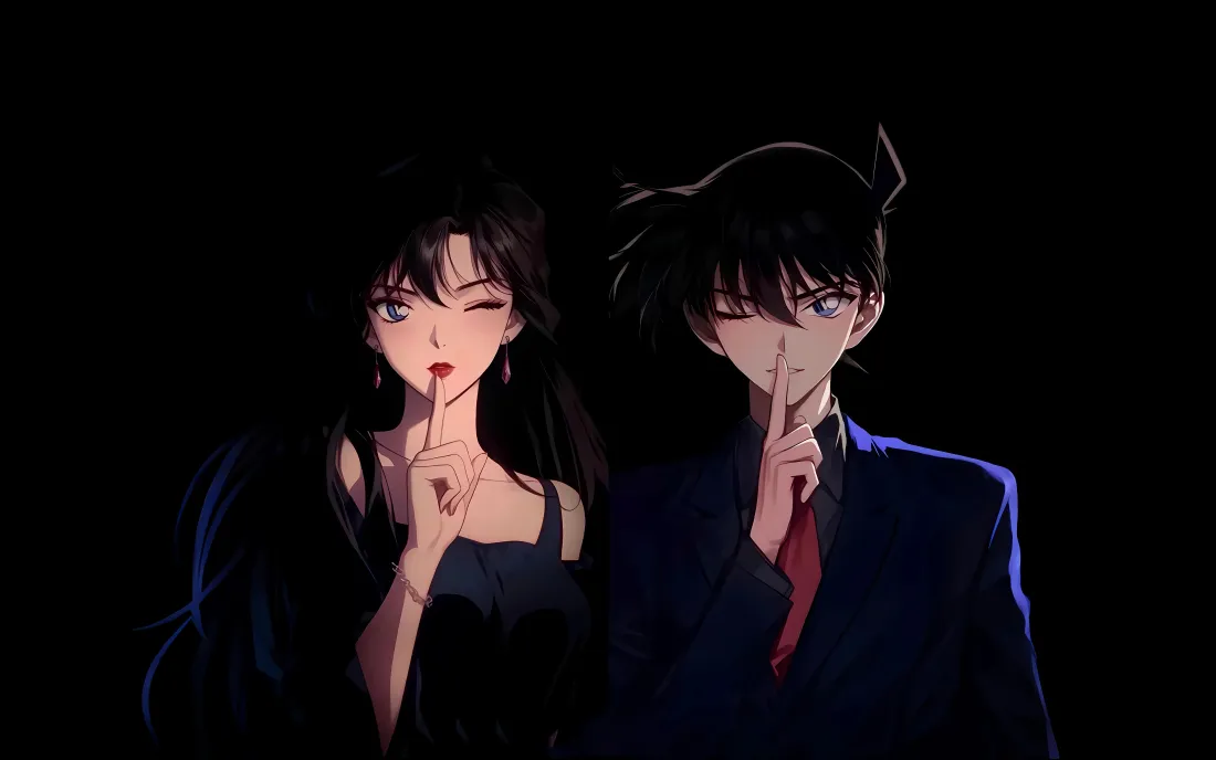 4k工藤新一毛利兰壁纸｜情侣背景图片 - 柯南「哲风壁纸」