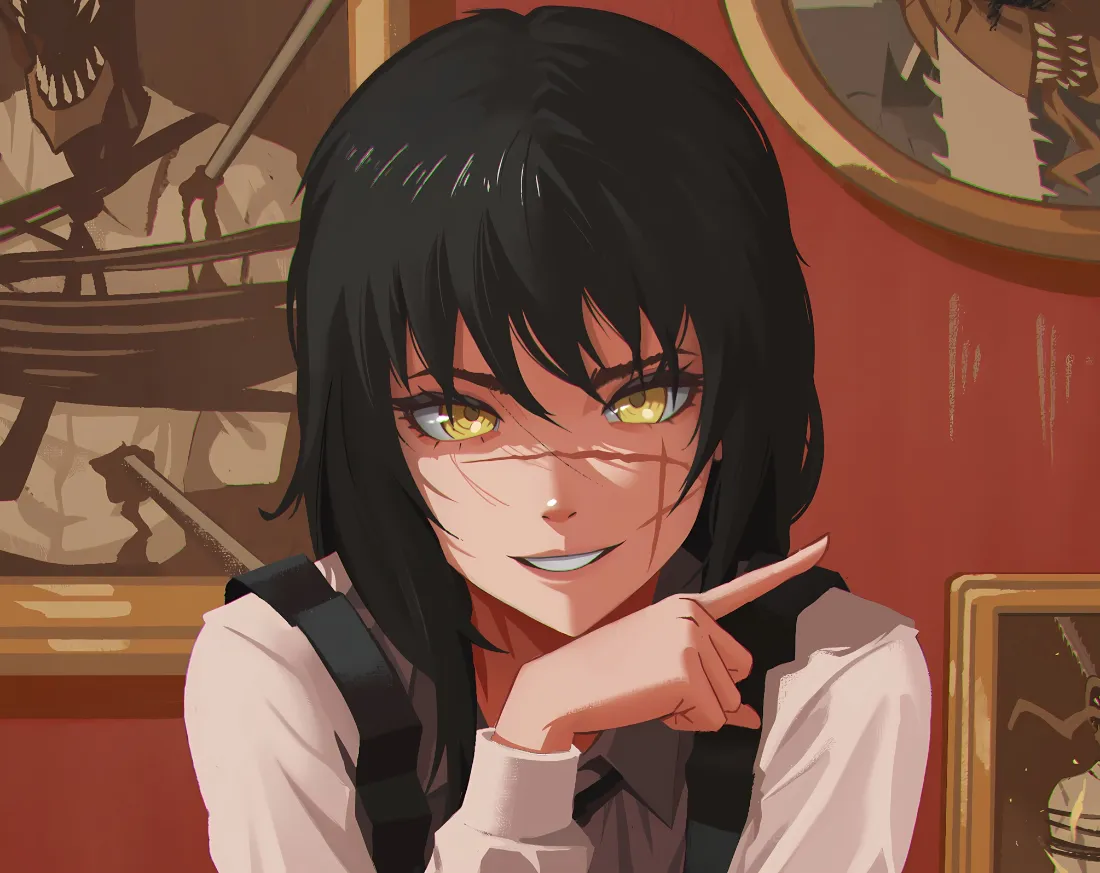 2k三鹰朝 电锯人壁纸｜红墙 - 三鹰朝「哲风壁纸」