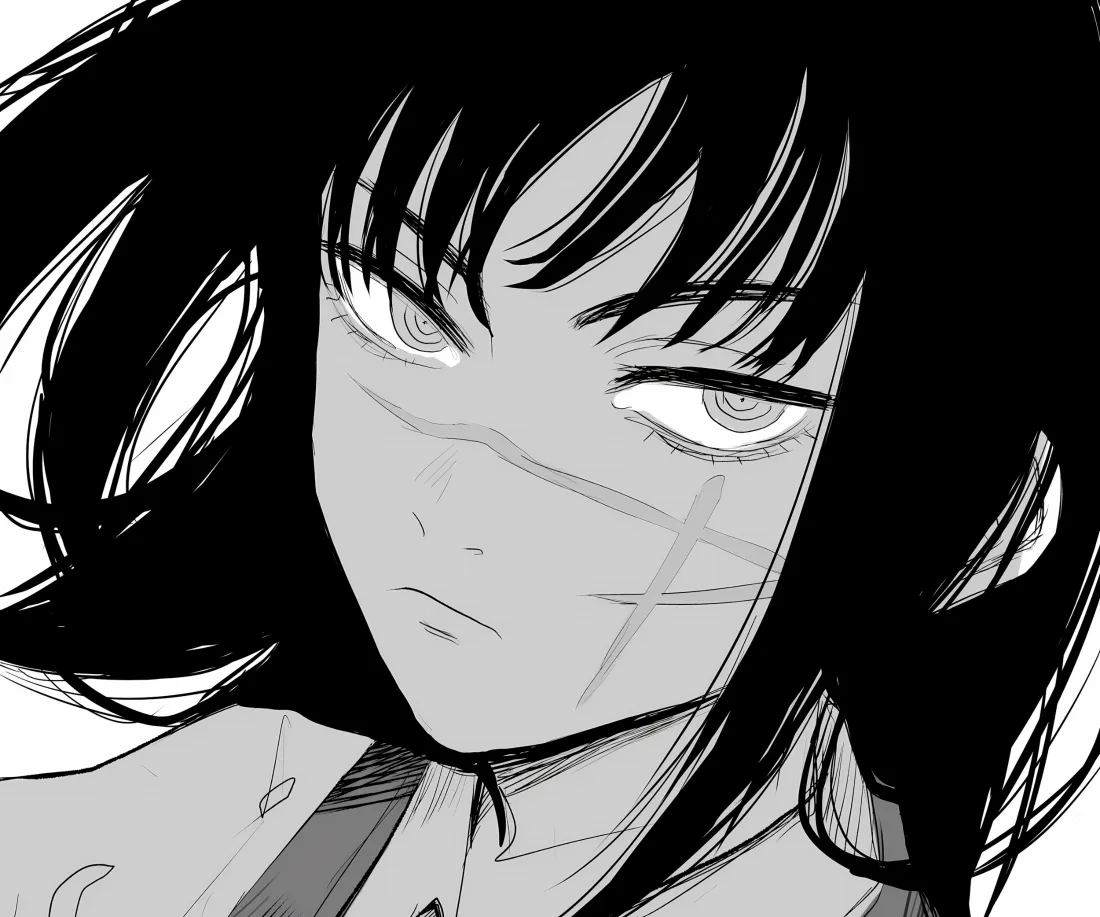 3k三鹰朝壁纸｜链锯人黑白插画 - 电锯人「哲风壁纸」