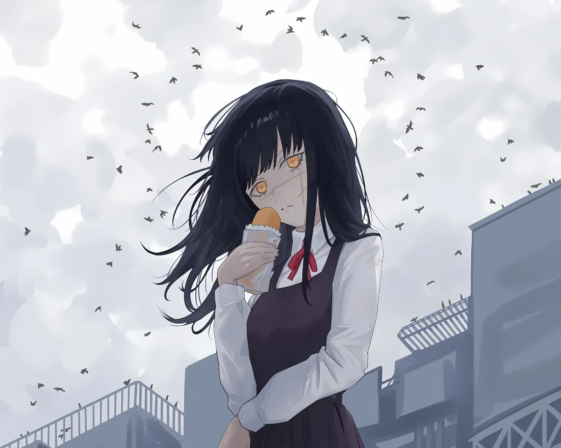 2k三鹰朝壁纸｜城市飞鸟 - 电锯人「哲风壁纸」