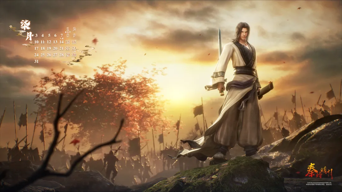 3k天行九歌剑客壁纸｜战场夕阳背景图片 - 国漫武侠「哲风壁纸」