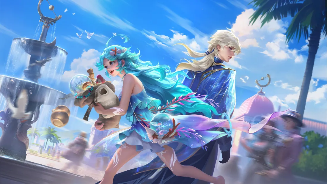 2k朵莉亚海诺壁纸｜王者荣耀海滩背景 - 夏日度假「哲风壁纸」