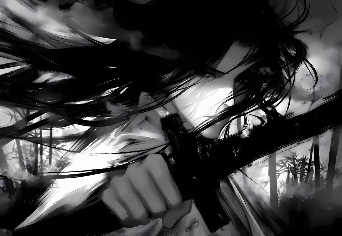 2k水墨剑客壁纸｜黑白古风背景图 - 帅气「哲风壁纸」