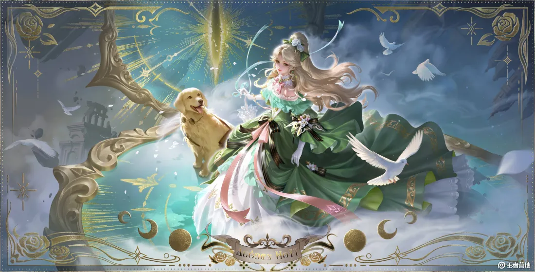 8k西施壁纸｜王者荣耀奇幻背景 - 绿裙古风「哲风壁纸」