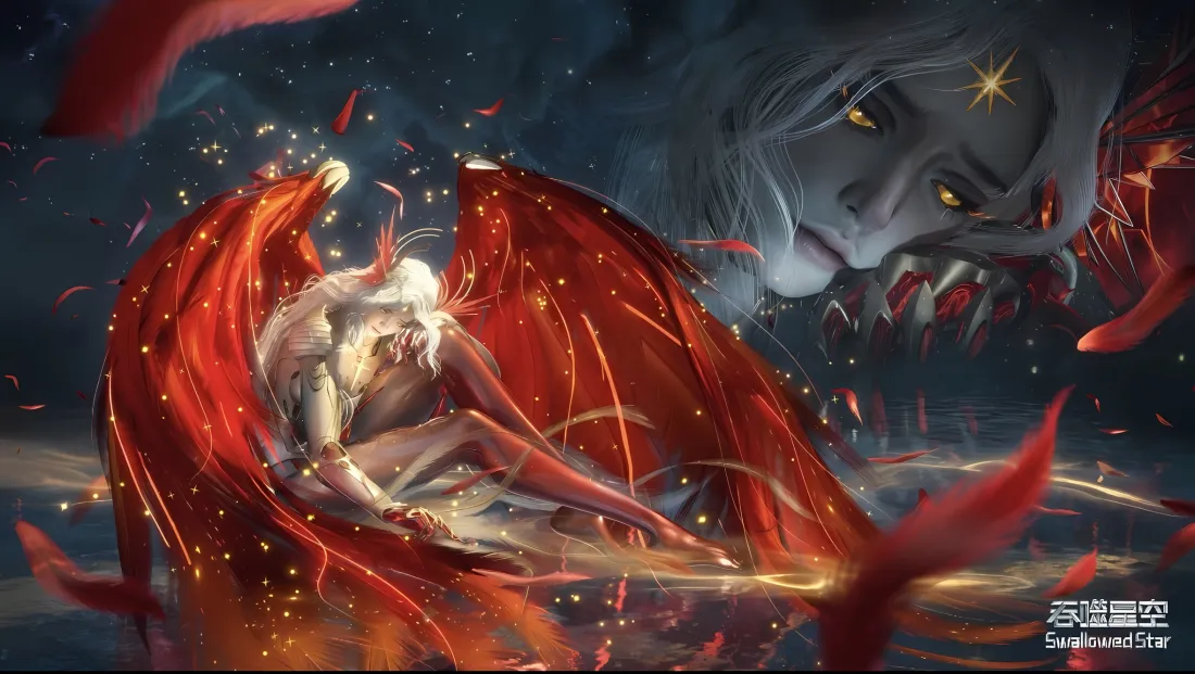 2k吞噬星空 红翼角色壁纸｜暗黑背景 - 动漫「哲风壁纸」