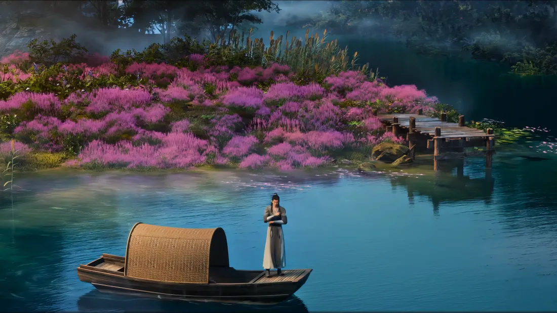 4k凡人修仙传壁纸｜湖泊花海古风背景 - 韩立「哲风壁纸」