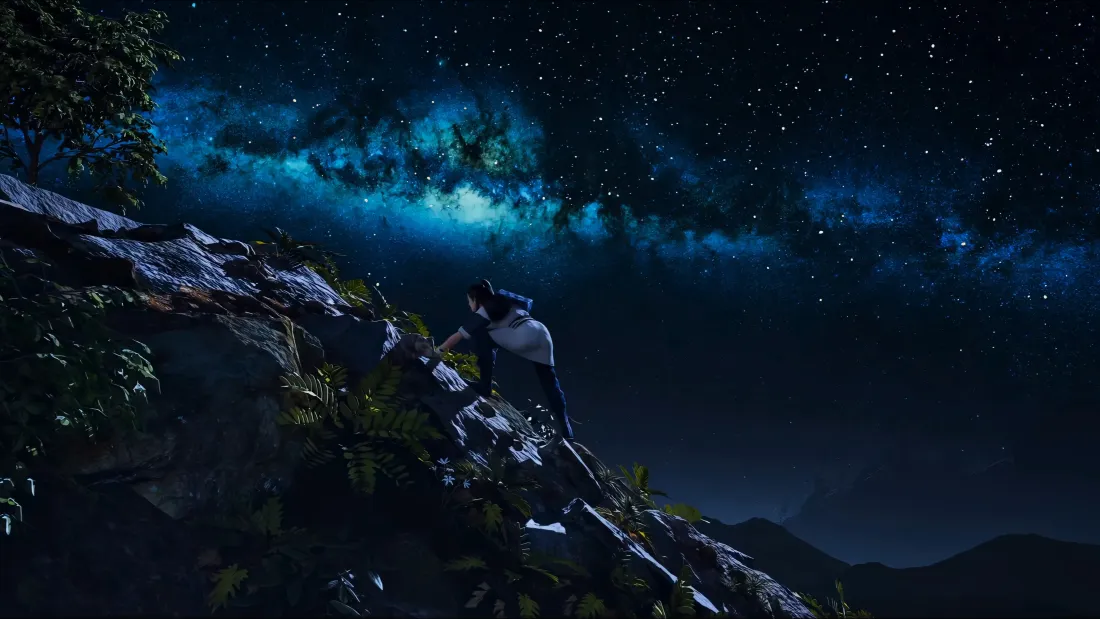 4k凡人修仙传韩立壁纸｜星空山峦背景图片 - 夜景「哲风壁纸」