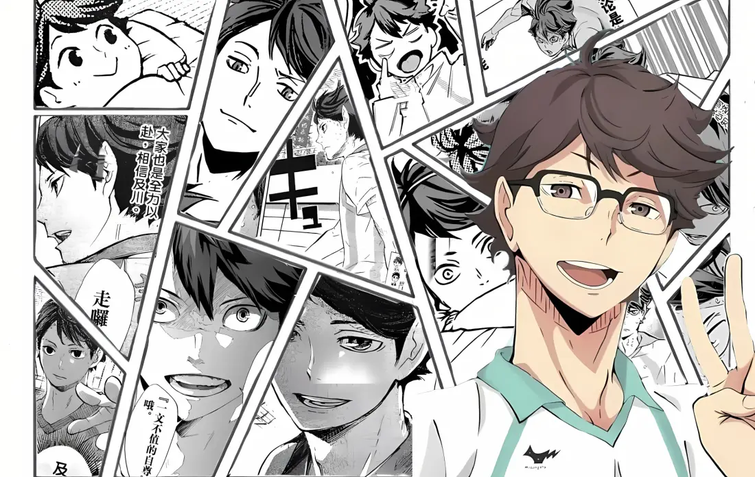 2k及川彻壁纸｜排球少年漫画 - 黑白分镜「哲风壁纸」