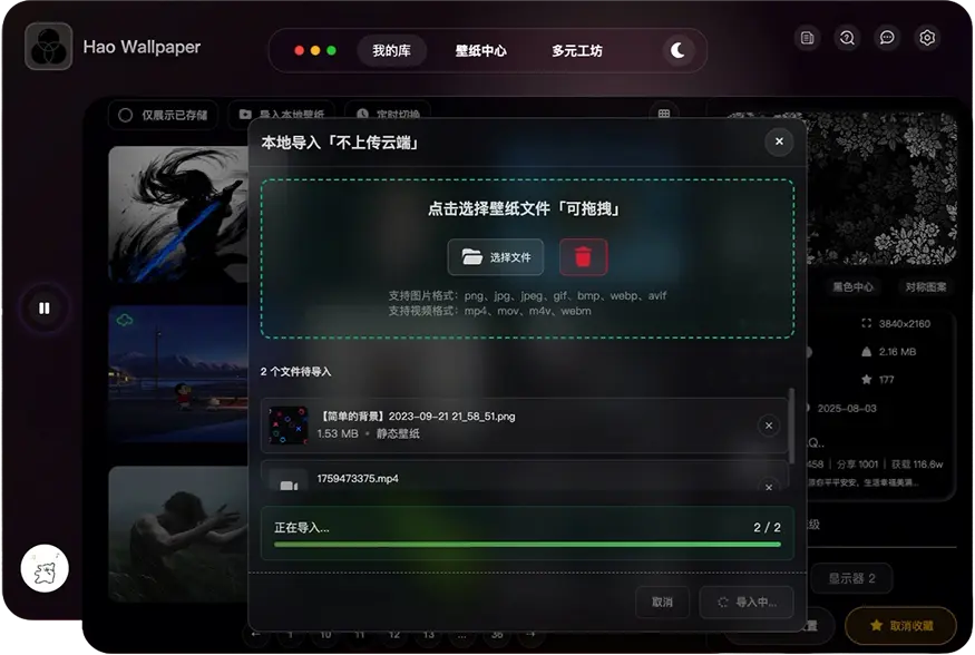 Hao Wallpaper软件页面 - 壁纸详情